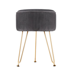 Artiss Ottoman Foot Stool Vanity Velvet Round Free Delivery
