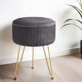 Artiss Ottoman Foot Stool Vanity Velvet Round Free Delivery
