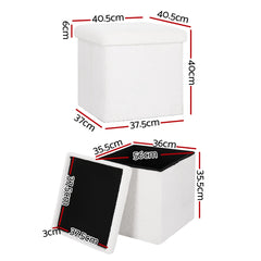 Artiss Ottoman Storage Foot Stool Vanity Square Free Delivery