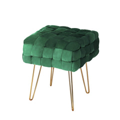 Artiss Ottoman Foot Stool Vanity Woven Velvet Free Delivery