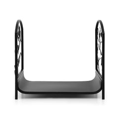 Gardeon Firewood Rack 48cm Wood Rack Firewood Storage Indoor Outdoor Black - Free Delivery