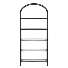 Artiss 5 Tiers Bookshelf Industrial Etagere Bookcase Display Shelf Black