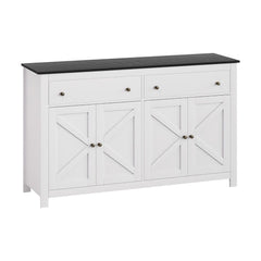 Artiss Buffet Sideboard Storage Cabinet Kitchen Cupboard 2 Drawers 140CM Black