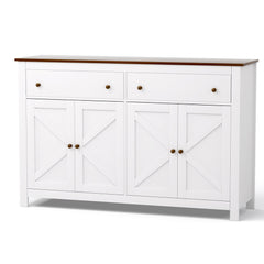 Artiss Buffet Sideboard Storage Cabinet Kitchen Cupboard 2 Drawers 140CM White