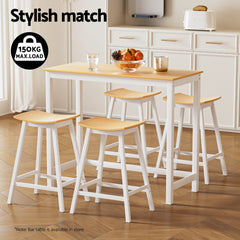 Artiss Set of 4 Bar Stools Wooden Chairs Oak