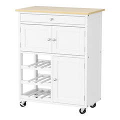 Artiss Kitchen Island Trolley Rolling Serving Cart Storage Cart Drawer Cupboard