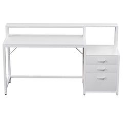 Artiss Computer Desk Home Office Study Table Desks w/Drawers Open Shelf White 160CM