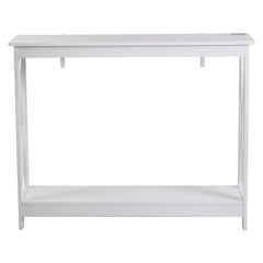 Artiss Console Table Entryway Hallway Display 2-Tier Narrow Sofa Table 100CM White