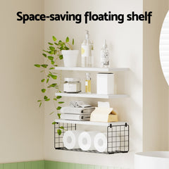 Artiss Floating Wall Shelf Set of 3 White