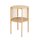 Artiss Coffee Table 2-Tier Round Wood