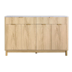 Artiss Buffet Sideboard Cabinet Kitchen Storage Cupboard Marble 2 Drawers Pine