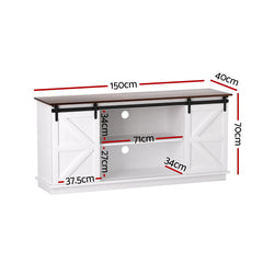 Artiss Buffet Sideboard Storage Cabinet Kitchen Cupboard Sliding Doors White