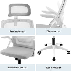 Artiss Home Office Desk and Chair Set, 136cm L Shaped Computer Desk with Shelves