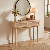 Artiss Console Table 2 Rattan Drawers