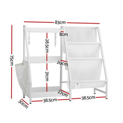 Keezi 3-Tier Kids Bookshelf Bookcase Children Toy Storage Organizer Rack Display