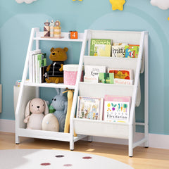 Keezi 3-Tier Kids Bookshelf Bookcase Children Toy Storage Organizer Rack Display