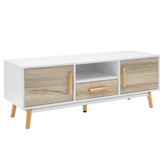 Artiss Wooden Entertainment Unit 120cm - White & Wood