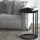 Artiss Coffee Table Side Round Black Free Delivery