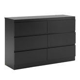 Artiss 6 Chest of Drawers Lowboy Black