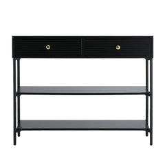 Artiss Console Table 3-Tier Black