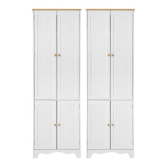 Artiss 2x Buffet Sideboard Pantry Cabinet Cupboard 6-Tiers Storage Shelves BERNE