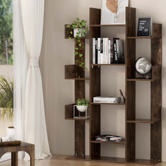 Artiss Tree-Shaped Bookshelf ROMI Walnut