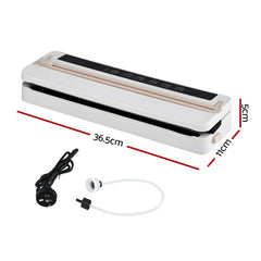 Devanti Food Vacuum Sealer Machine Fresh Storage Auto Seal Slide Cutter 6 Modes White