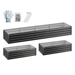 Green Fingers 2-in-1 Raised Garden Bed Kit Ergonomic 45cm Professional Depth