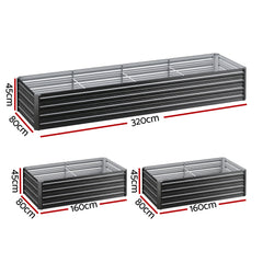 Green Fingers 2-in-1 Raised Garden Bed Kit Ergonomic 45cm Professional Depth