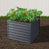 Green Fingers Set of 2 Garden Bed 100x100x77cm Planter Box Raised Container Galvanised
