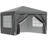 Instahut Gazebo 3x3 Pop Up Marquee Folding Tent Wedding Gazebos Camping Outdoor Shade Canopy Gray