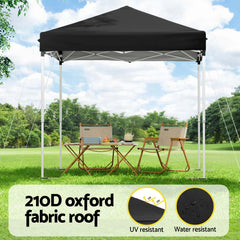 Instahut Gazebo 2x2m Outdoor Patio Garden Marquee Shade Black