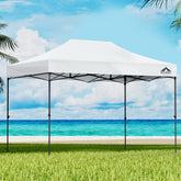Instahut Gazebo Pop Up Marquee 3x4.5 Folding Tent 500D Oxford Fabric White