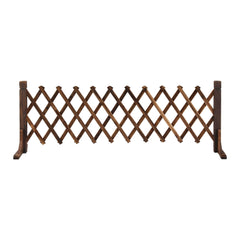 Gardeon Garden Fences Expandable Wooden Trellis Fence Plant Frame 160cm Brown