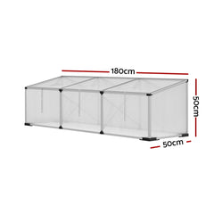 Green Fingers Greenhouse 180x50x50CM Cold Frame Plant Grow Free Delivery