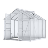 Green Fingers Greenhouse 2.42x2.5x2.26M Aluminium Double Doors Green House
