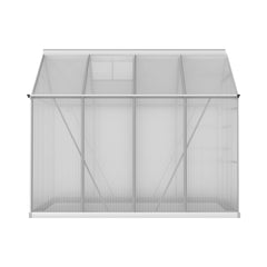 Green Fingers Greenhouse 2.42x2.5x2.26M Aluminium Double Doors Green House Garden Shed