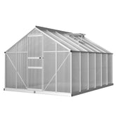 Green Fingers Greenhouse 3.6x2.5x1.95M Aluminium Polycarbonate Green House Garden Shed