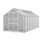 Green Fingers Greenhouse 4.7x2.5x2.26M Double Doors Aluminium Green House Garden Shed