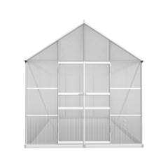 Green Fingers Greenhouse 6.03x2.44x2.68M Double Doors Aluminium Green House Garden Shed