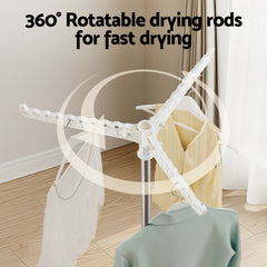 Artiss Clothes Rack Airer 2 Tier Rotatable Hanger Foldable - Free Delivery