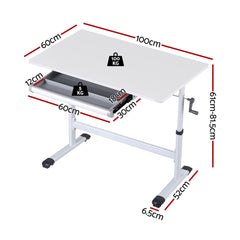 Artiss Standing Desk Height Adjustable Workstation Computer Desks Study 100CM