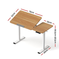 Artiss Electric Standing Desk Height Adjustable Sit Stand Desk Tilting Top