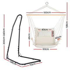 Gardeon Hammock Chair with Heavy Duty Steel Stand
