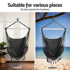 Gardeon Hammock Hanging Chair with Steel Stand