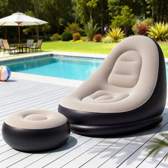 Gardeon Inflatable Chair Ottoman Air Sofa Blow Outdoor Free Delivery