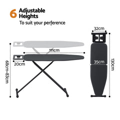 Artiss Ironing Board with Iron Rest with 3 Layers Extra Thick Cover Easy Storage