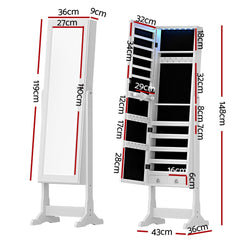 Artiss Jewellery Cabinet Mirror Standing