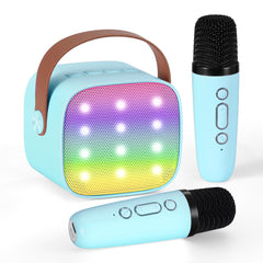 Alpha Mini Portable Karaoke Machine for Adults Kids with 2 Wireless Microphones - Free Delivery