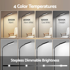 Artiss LED Floor Lamp with Remote Control & 4 Color Temperature Reading Living